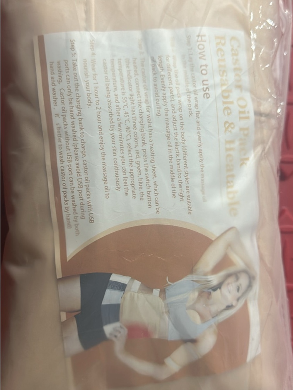 Reusable Heatable Oil Pack - Beige
